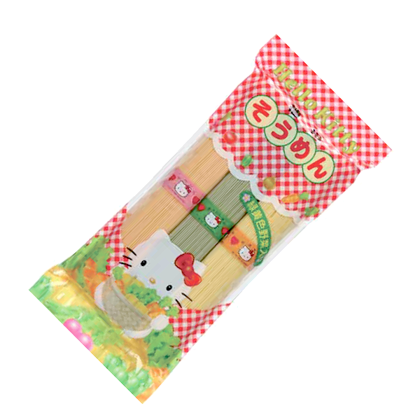 兵庫-カネス製麺 ハローキティ そうめん緑黄色野菜入り 兵庫-カネス製麺 ハローキティ そうめん緑黄色野菜入り